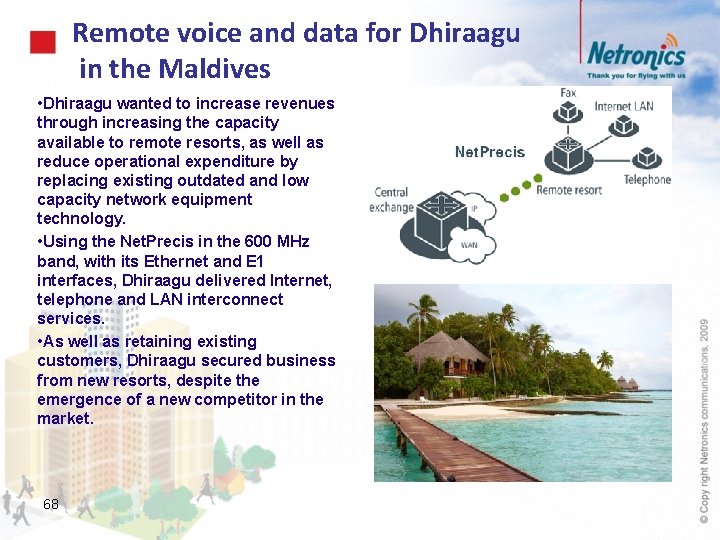 Remote voice and data for Dhiraagu in the Maldives • Dhiraagu wanted to increase