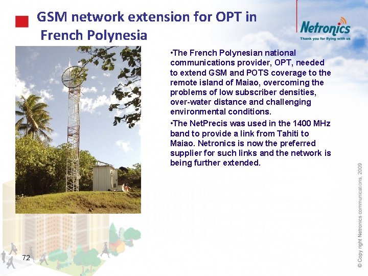 GSM network extension for OPT in French Polynesia • The French Polynesian national communications