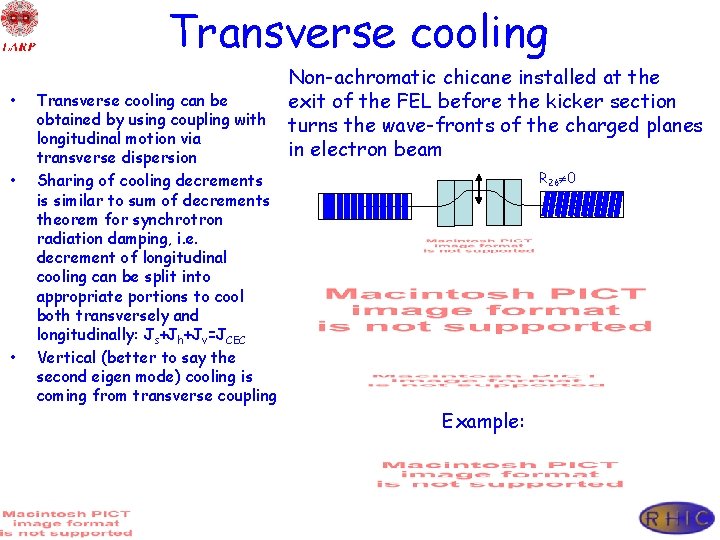 Transverse cooling • • • Transverse cooling can be obtained by using coupling with