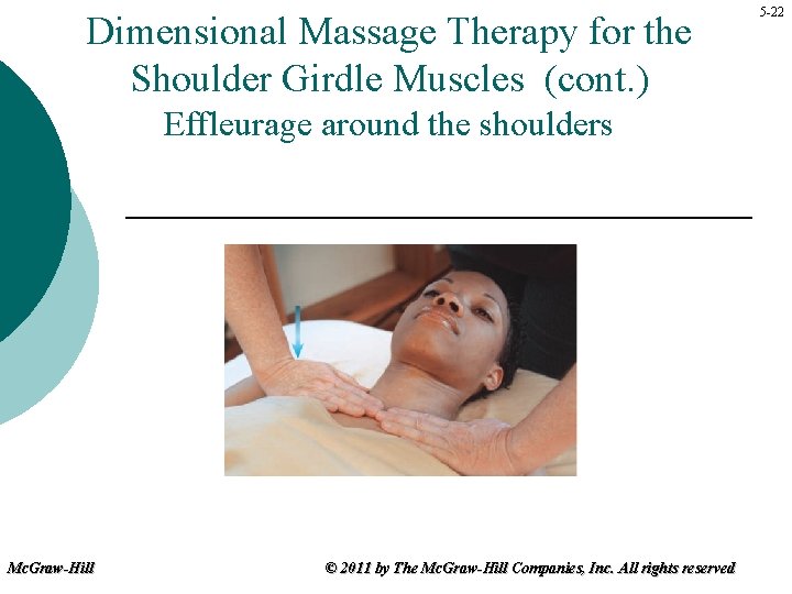 Dimensional Massage Therapy for the Shoulder Girdle Muscles (cont. ) Effleurage around the shoulders