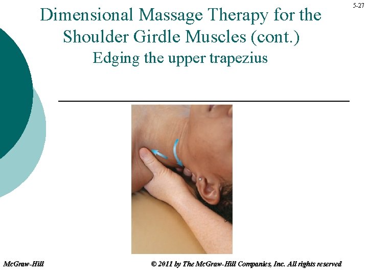 Dimensional Massage Therapy for the Shoulder Girdle Muscles (cont. ) Edging the upper trapezius