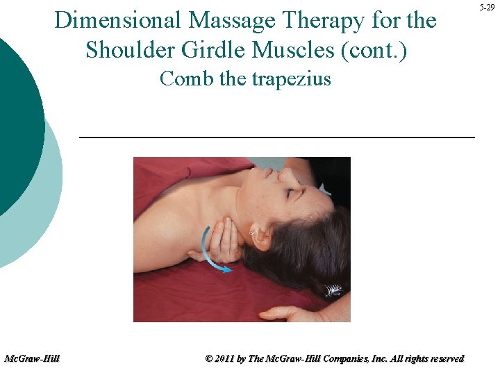 Dimensional Massage Therapy for the Shoulder Girdle Muscles (cont. ) Comb the trapezius Mc.