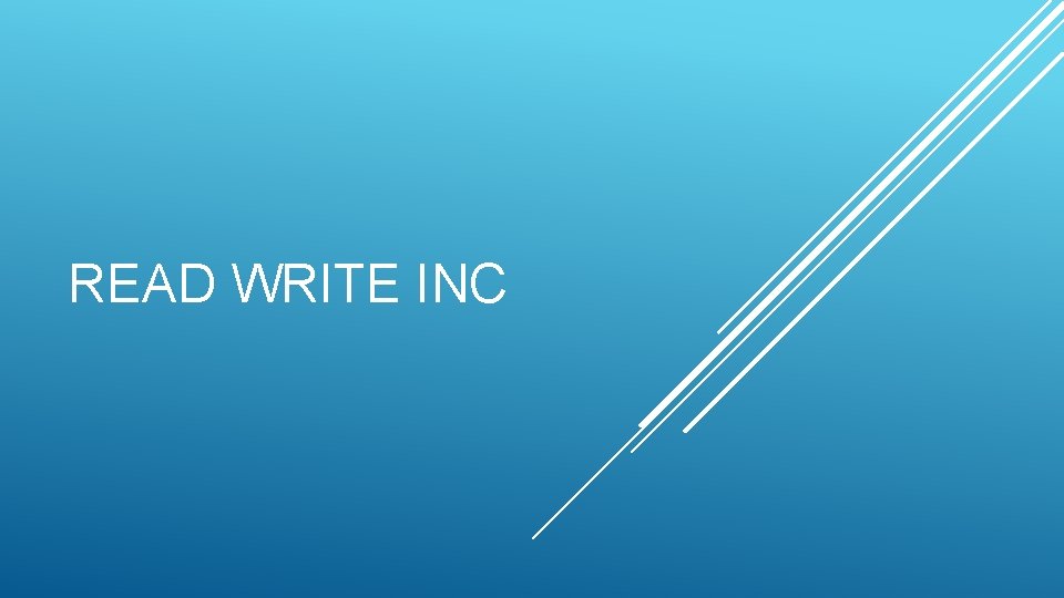 READ WRITE INC READ WRITE INC