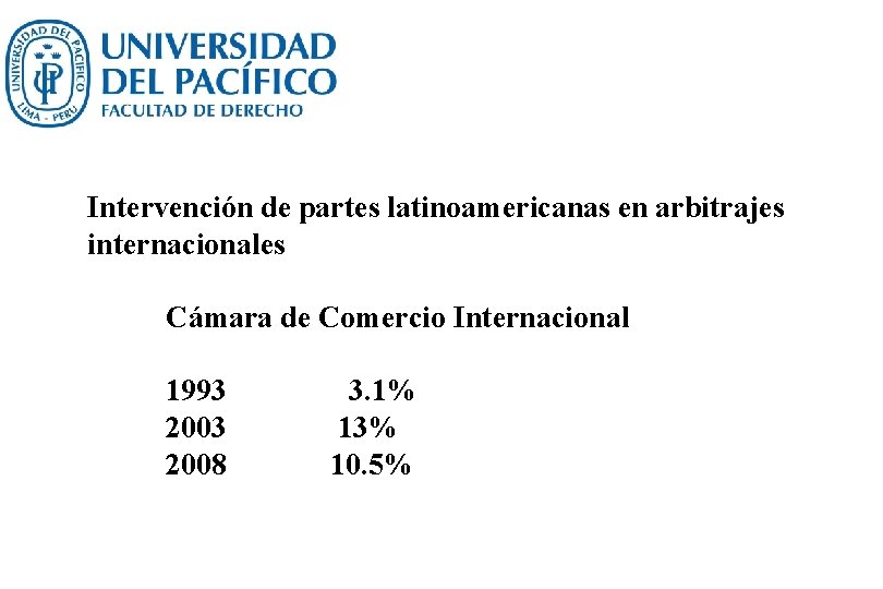 Intervención de partes latinoamericanas en arbitrajes internacionales Cámara de Comercio Internacional 1993 2008 3.