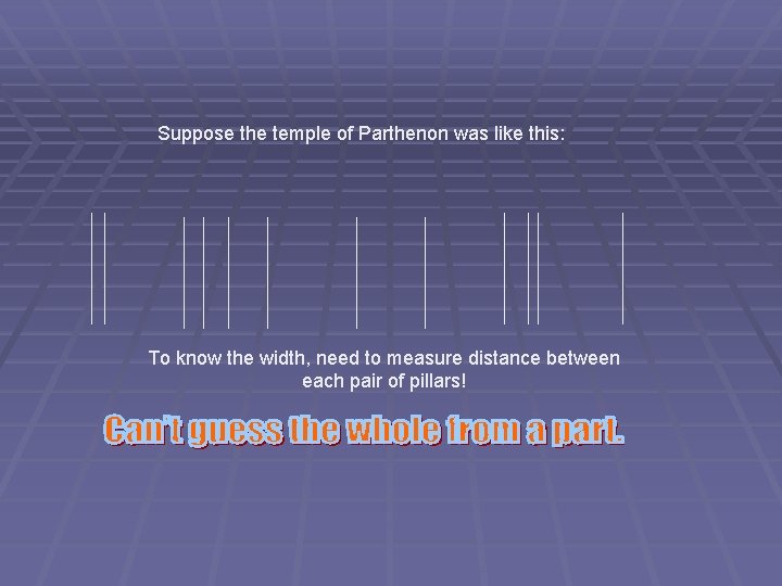 Suppose the temple of Parthenon was like this: To know the width, need to Suppose the temple of Parthenon was like this: To know the width, need to