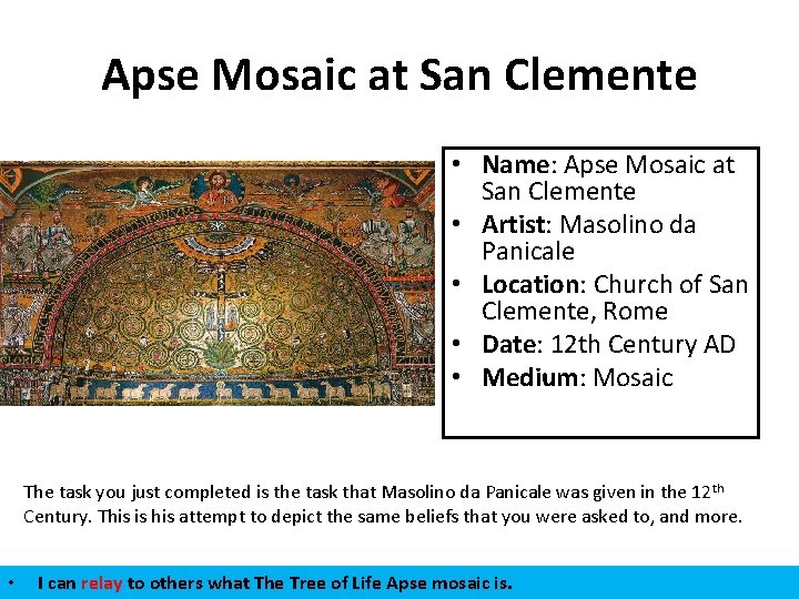 Apse Mosaic at San Clemente • Name: Apse Mosaic at San Clemente • Artist: