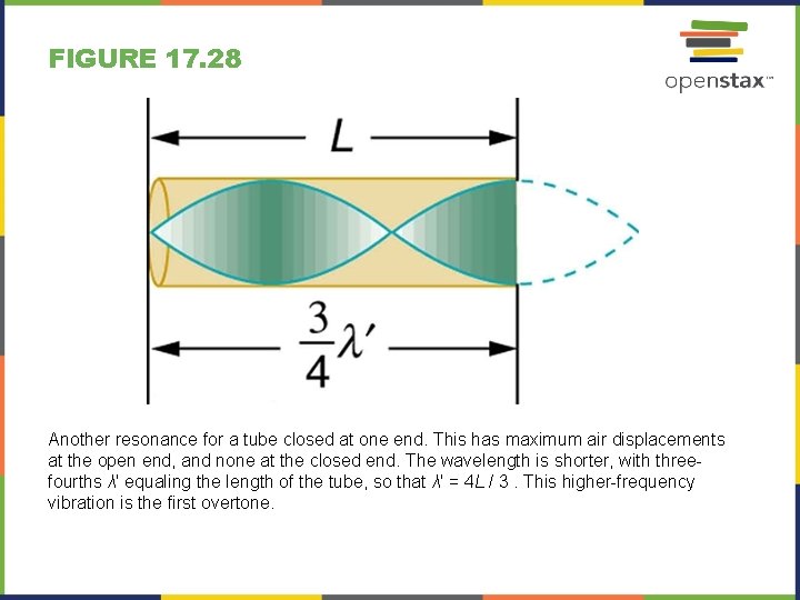 FIGURE 17. 28 Another resonance for a tube closed at one end. This has