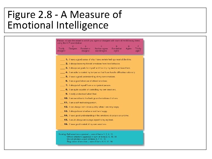 Figure 2. 8 - A Measure of Emotional Intelligence 