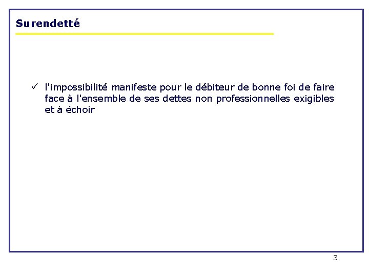 Surendetté ü l'impossibilité manifeste pour le débiteur de bonne foi de faire face à