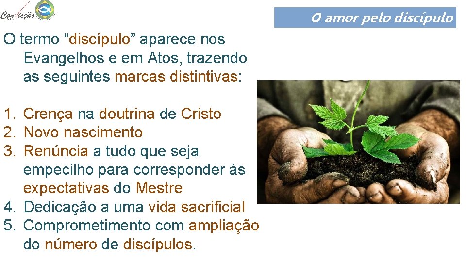 O amor pelo discípulo O termo “discípulo” aparece nos Evangelhos e em Atos, trazendo