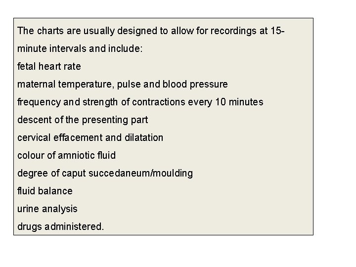 The charts are usually designed to allow for recordings at 15 minute intervals and