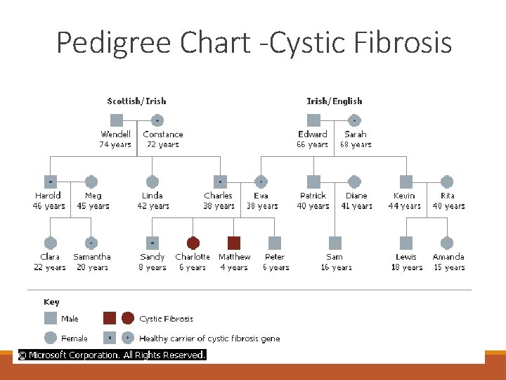 Pedigree Chart -Cystic Fibrosis 