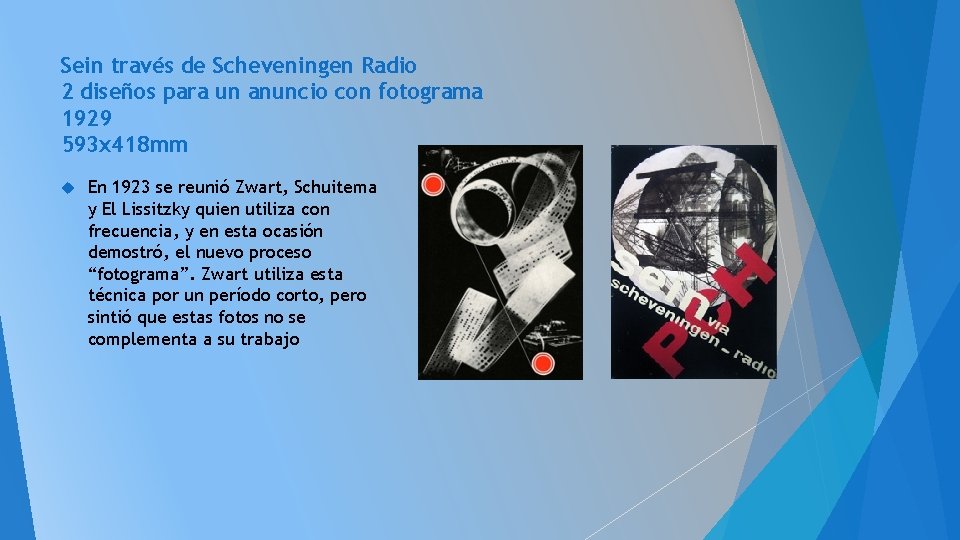 Sein través de Scheveningen Radio 2 diseños para un anuncio con fotograma 1929 593 Sein través de Scheveningen Radio 2 diseños para un anuncio con fotograma 1929 593
