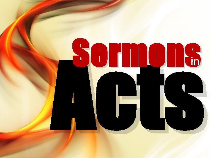 Sermons Acts in 