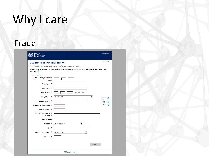 Why I care Fraud 
