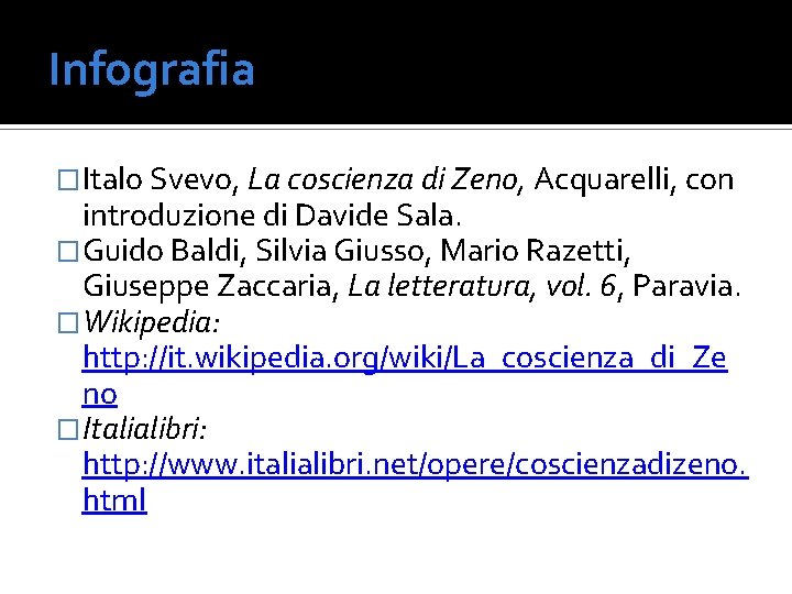 Infografia �Italo Svevo, La coscienza di Zeno, Acquarelli, con introduzione di Davide Sala. �Guido