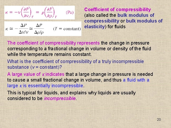 Coefficient of compressibility (also called the bulk modulus of compressibility or bulk modulus of