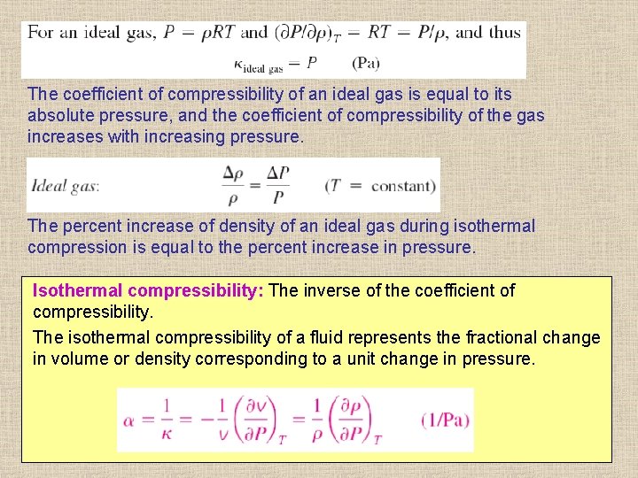 The coefficient of compressibility of an ideal gas is equal to its absolute pressure,