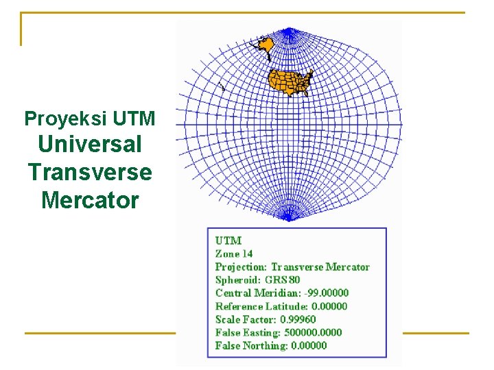 Proyeksi UTM Universal Transverse Mercator 
