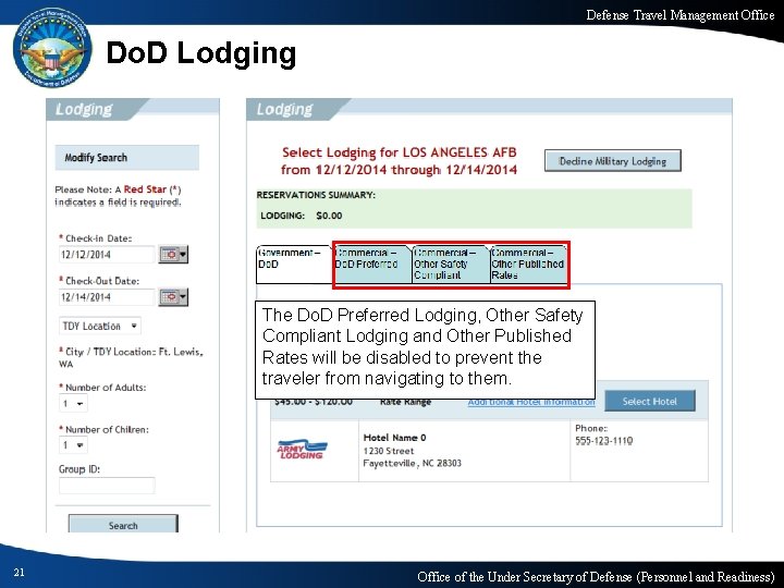 Defense Travel Management Office Do. D Lodging The Do. D Preferred Lodging, Other Safety