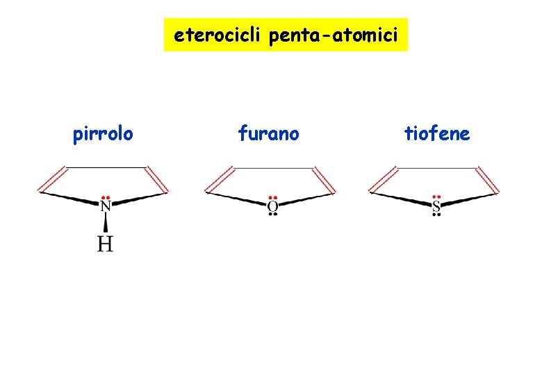 eterocicli penta-atomici pirrolo furano tiofene eterocicli penta-atomici pirrolo furano tiofene