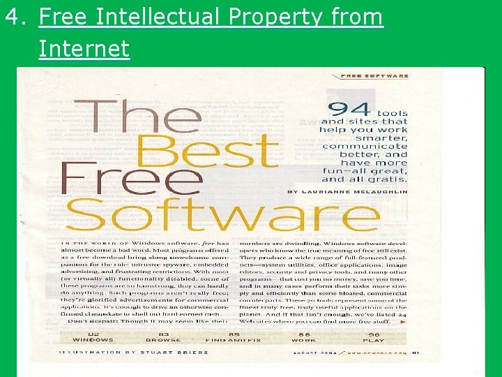 4. Free Intellectual Property from Internet 