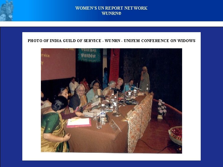 WOMEN’S UN REPORT NETWORK WUNRN® PHOTO OF INDIA GUILD OF SERVICE - WUNRN -