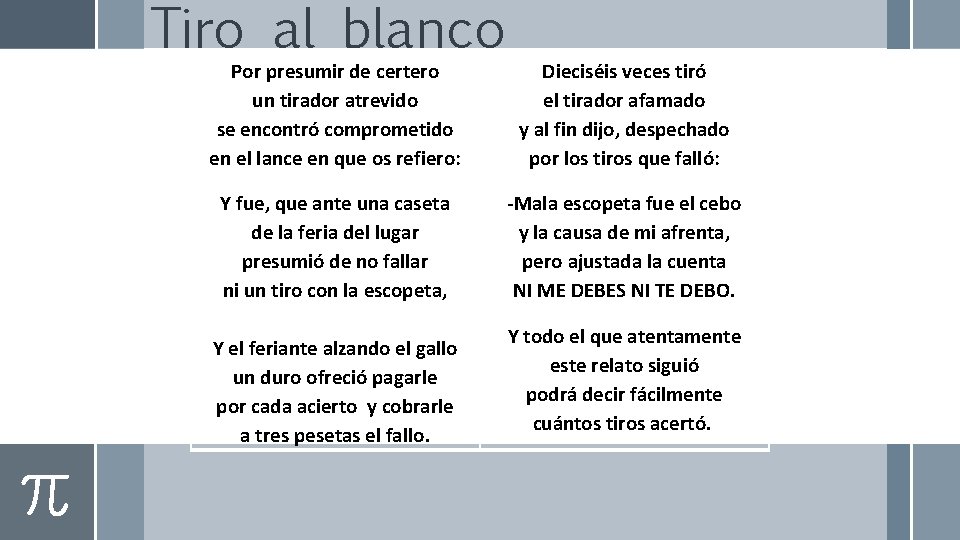 Tiro al blanco Por presumir de certero un tirador atrevido se encontró comprometido en Tiro al blanco Por presumir de certero un tirador atrevido se encontró comprometido en
