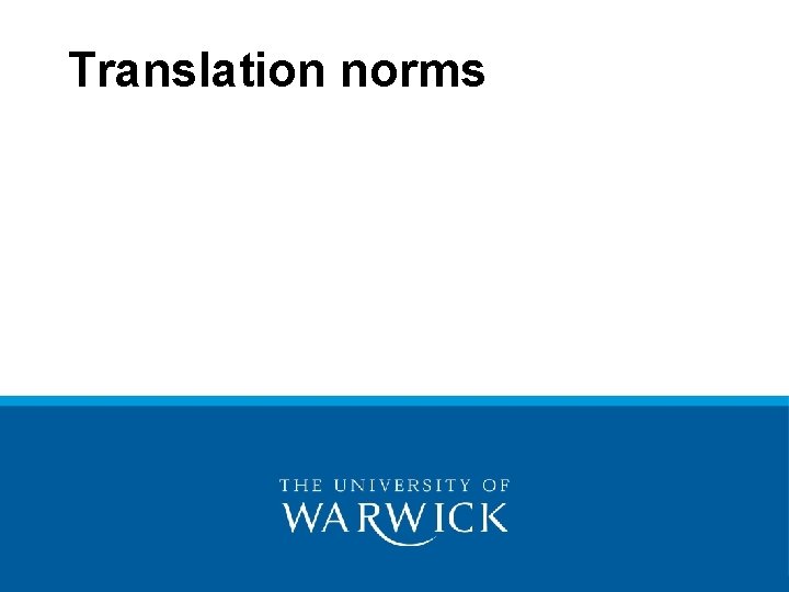 Translation norms 