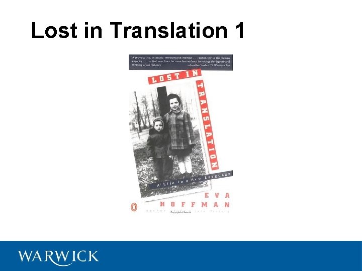 Lost in Translation 1 