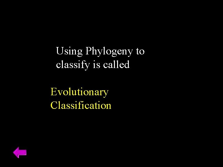 Using Phylogeny to classify is called Evolutionary Classification 