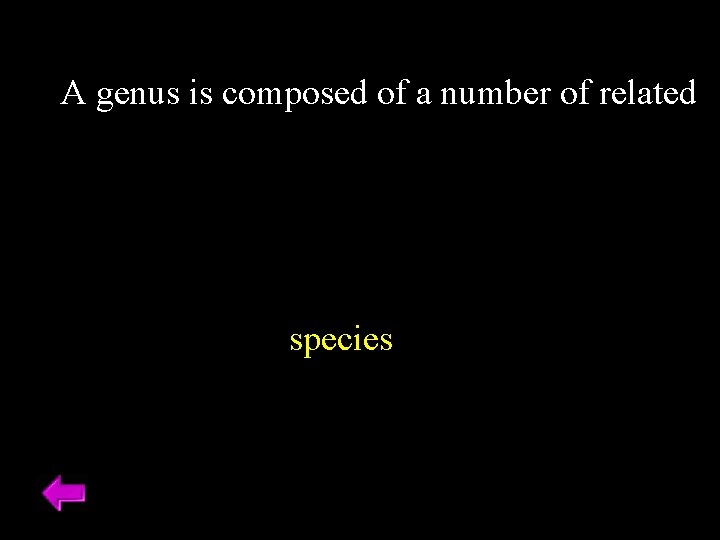 A genus is composed of a number of related species 