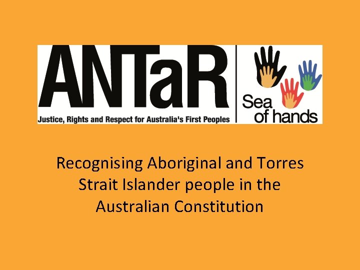 Recognising Aboriginal and Torres Strait Islander people in the Australian Constitution 