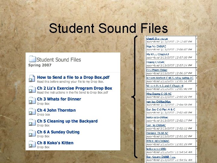 Student Sound Files Student Sound Files