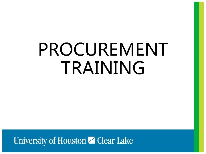 PROCUREMENT TRAINING 