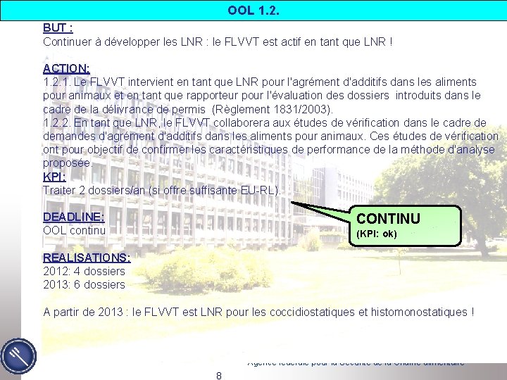 OOL 1. 2. BUT : Continuer à développer les LNR : le FLVVT est