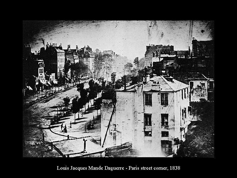 Louis Jacques Mande Daguerre - Paris street corner, 1838 