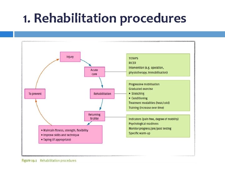 1. Rehabilitation procedures 
