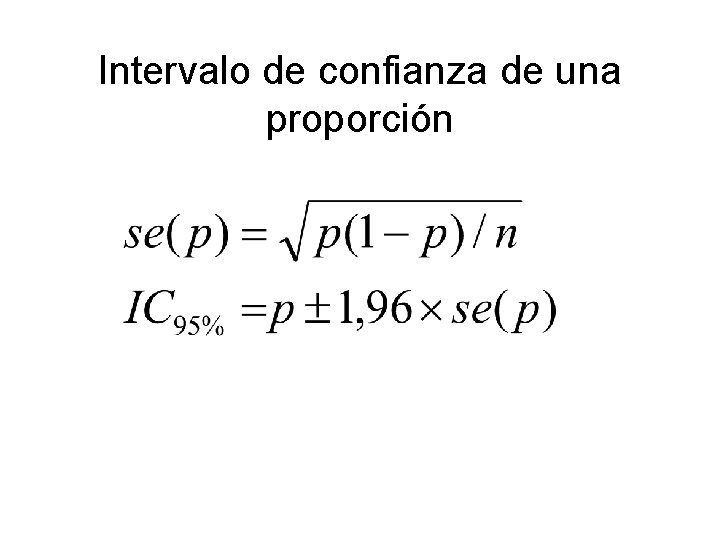 Intervalo de confianza de una proporción 