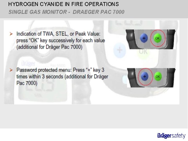 HYDROGEN CYANIDE IN FIRE OPERATIONS SINGLE GAS MONITOR - DRAEGER PAC 7000 