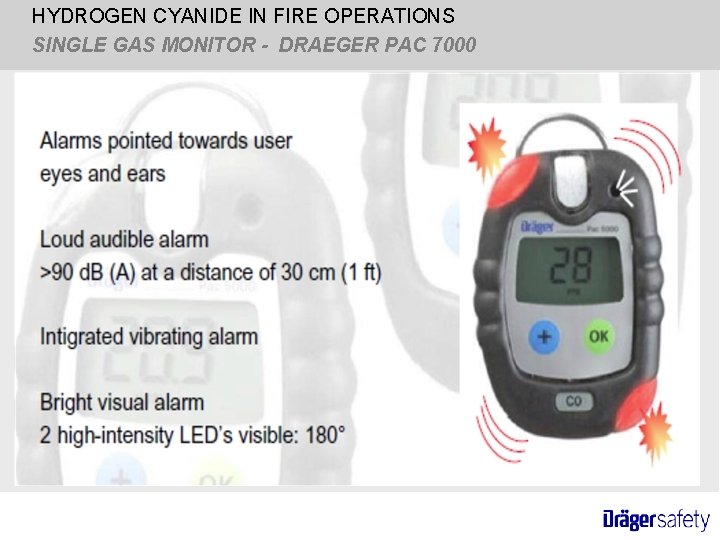 HYDROGEN CYANIDE IN FIRE OPERATIONS SINGLE GAS MONITOR - DRAEGER PAC 7000 
