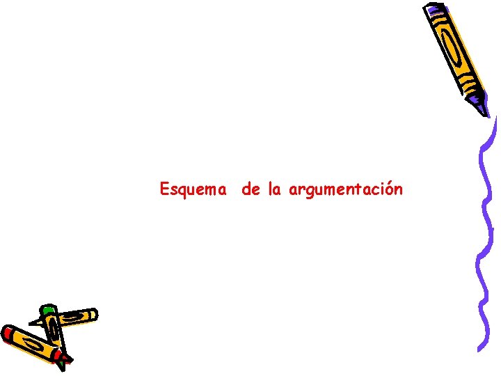 Esquema de la argumentación Esquema de la argumentación