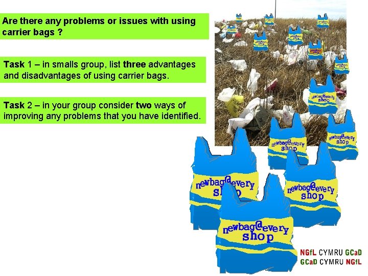 Are there any problems or issues with using carrier bags ? Task 1 –