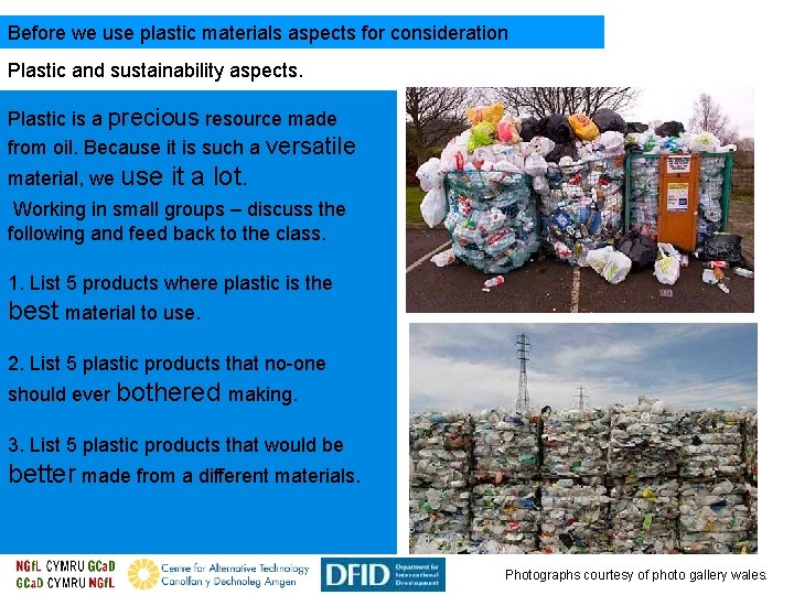 Before we use plastic materials aspects for consideration Plastic and sustainability aspects. Plastic is