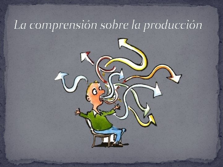 La comprensión sobre la producción 