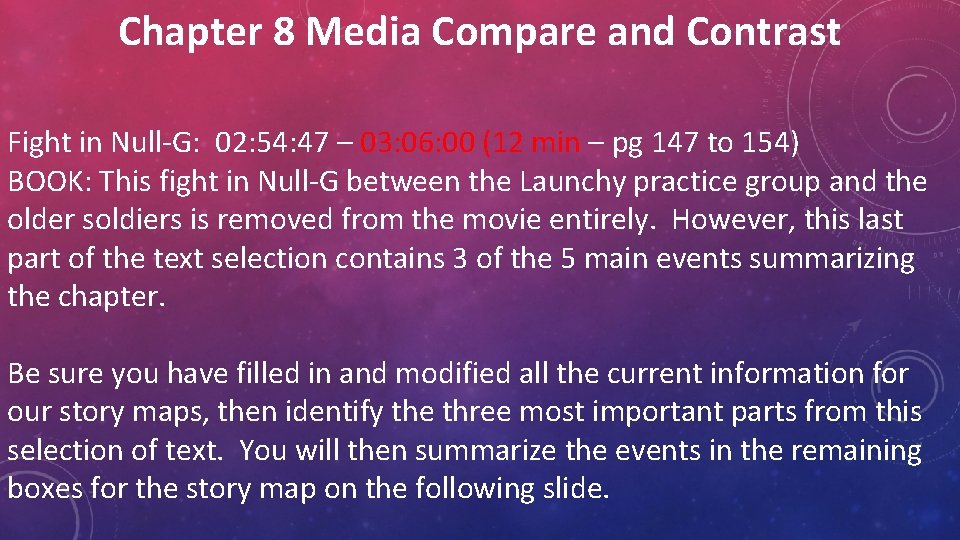 Chapter 8 Media Compare and Contrast Fight in Null-G: 02: 54: 47 – 03: