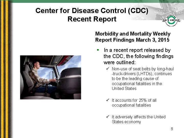 Center for Disease Control (CDC) Recent Report Morbidity and Mortality Weekly Report Findings March