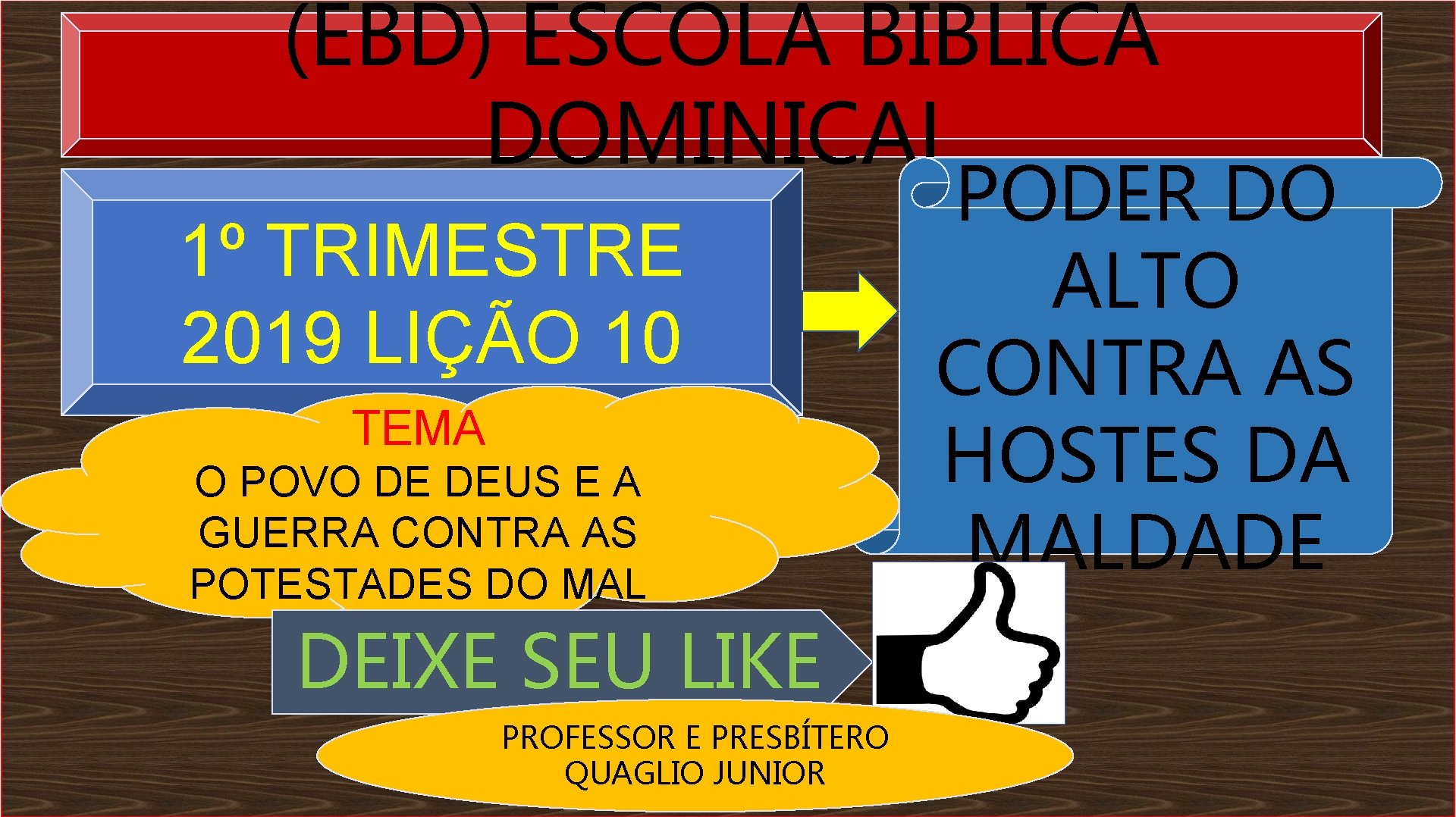 (EBD) ESCOLA BÍBLICA DOMINICAL 1º TRIMESTRE 2019 LIÇÃO 10 TEMA O POVO DE DEUS