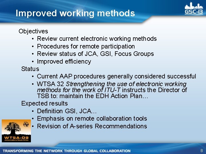 Improved working methods Objectives • Review current electronic working methods • Procedures for remote Improved working methods Objectives • Review current electronic working methods • Procedures for remote