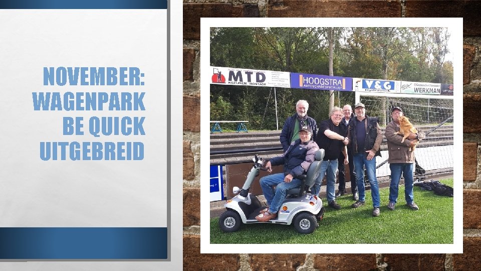 NOVEMBER: WAGENPARK BE QUICK UITGEBREID 